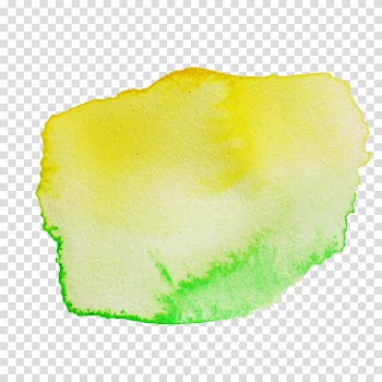 Watercolor Brush, yellow and green painting transparent background PNG clipart