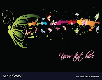 Watercolor butterflies vector image