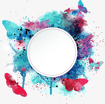 Watercolor Butterfly Label Vector Material, Watercolor Vector ...
