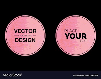 Watercolor circle background set with text vector image