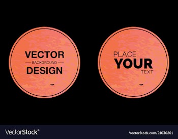 Watercolor circle background set with text vector image
