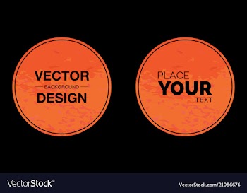 Watercolor circle background set with text vector image