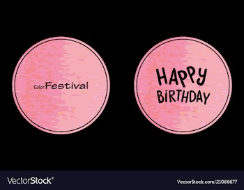 Watercolor circle background set with text vector image