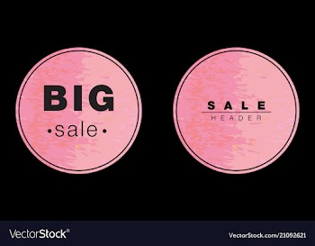 Watercolor circle background set with text vector image
