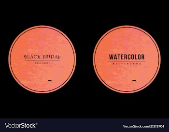 Watercolor circle background set with text vector image