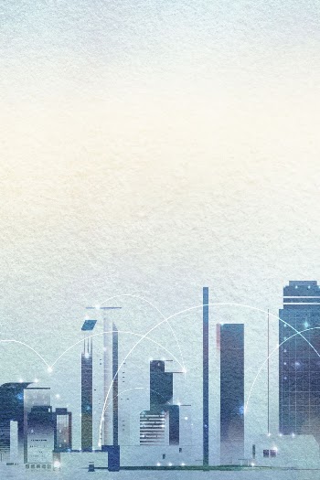 Watercolor cityscape background, blue winter | Free Photo Illustration - rawpixel