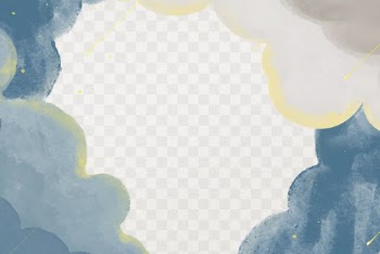 Watercolor clouds png frame, abstract | Free PNG - rawpixel