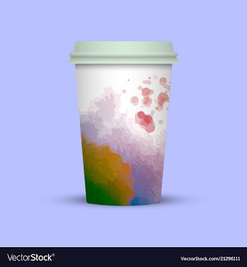 Watercolor coffee cup to go vector image