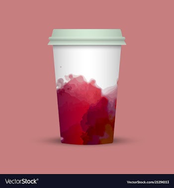Watercolor coffee cup to go vector image