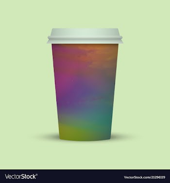 Watercolor coffee cup to go vector image
