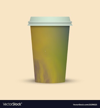 Watercolor coffee cup to go vector image