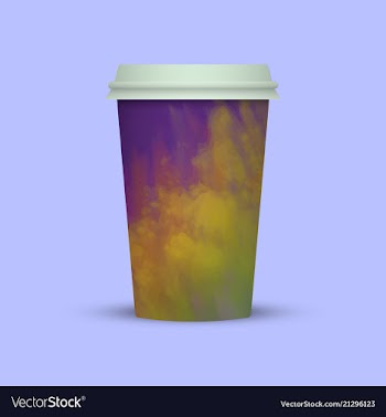 Watercolor coffee cup to go vector image
