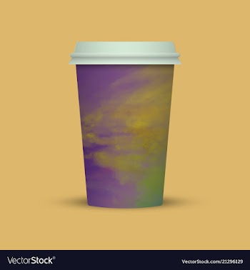 Watercolor coffee cup to go vector image