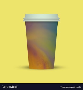 Watercolor coffee cup to go vector image