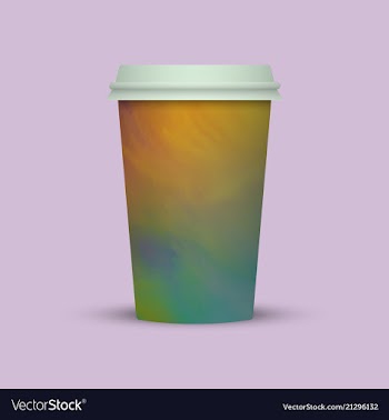 Watercolor coffee cup to go vector image