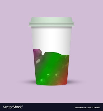 Watercolor coffee cup to go vector image