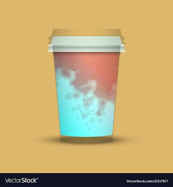 Watercolor coffee cup to go vector image