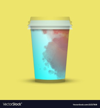 Watercolor coffee cup to go vector image