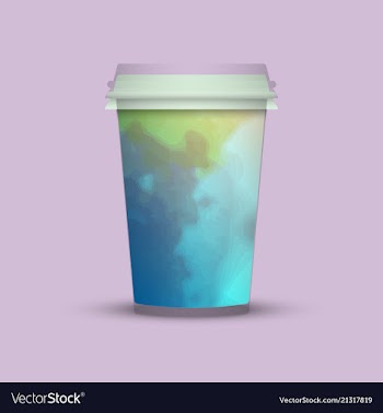 Watercolor coffee cup to go vector image