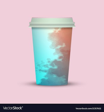 Watercolor coffee cup to go vector image