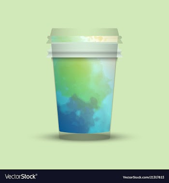 Watercolor coffee cup to go vector image