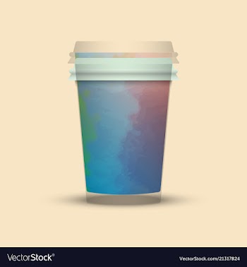 Watercolor coffee cup to go vector image