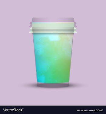 Watercolor coffee cup to go vector image