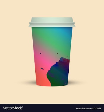 Watercolor coffee cup to go vector image