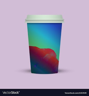Watercolor coffee cup to go vector image