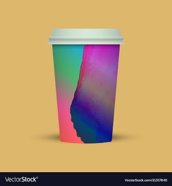 Watercolor coffee cup to go vector image