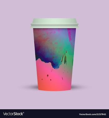 Watercolor coffee cup to go vector image