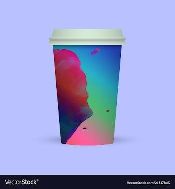 Watercolor coffee cup to go vector image