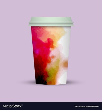 Watercolor coffee cup to go vector image