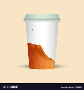 Watercolor coffee cup to go vector image