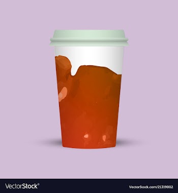 Watercolor coffee cup to go vector image