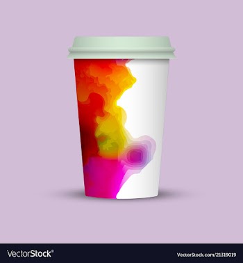 Watercolor coffee cup to go vector image