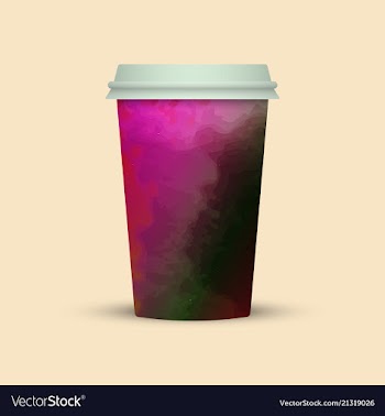 Watercolor coffee cup to go vector image