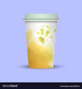 Watercolor coffee cup to go vector image