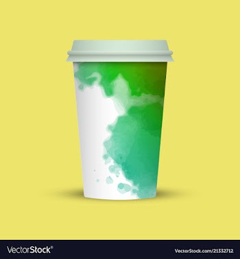 Watercolor coffee cup to go vector image