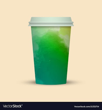 Watercolor coffee cup to go vector image