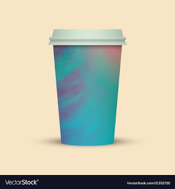 Watercolor coffee cup to go vector image