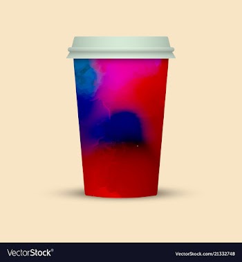 Watercolor coffee cup to go vector image