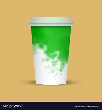 Watercolor coffee cup to go vector image