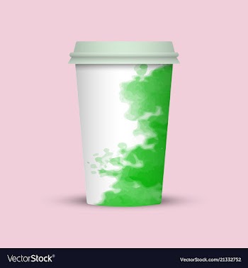 Watercolor coffee cup to go vector image