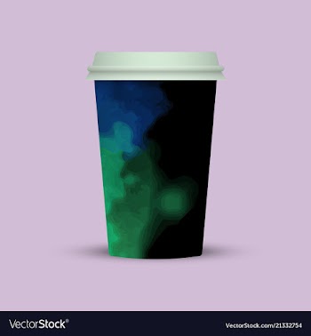 Watercolor coffee cup to go vector image