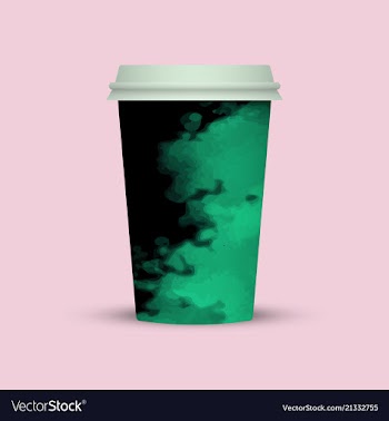 Watercolor coffee cup to go vector image