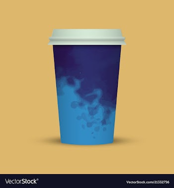 Watercolor coffee cup to go vector image