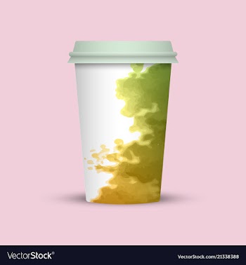 Watercolor coffee cup to go vector image