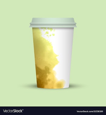 Watercolor coffee cup to go vector image