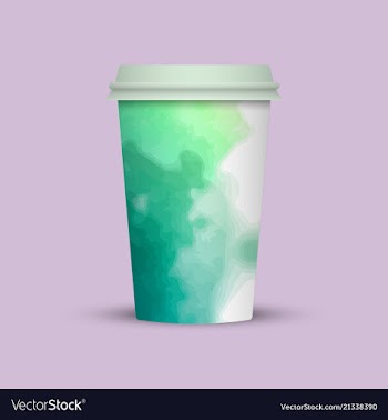 Watercolor coffee cup to go vector image